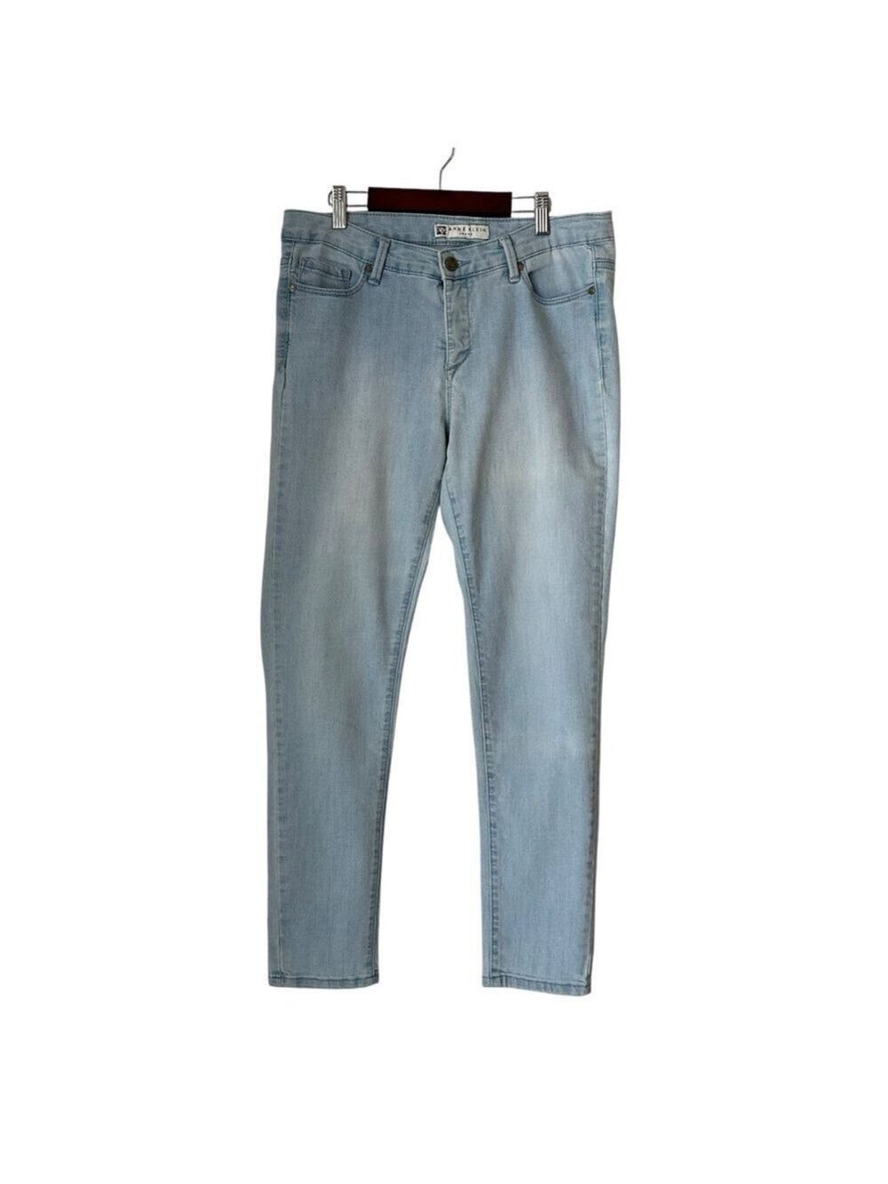 Anne Klein Jeans Light Blue Stretch Denim Leo Skinny Ankle Size Missy 6